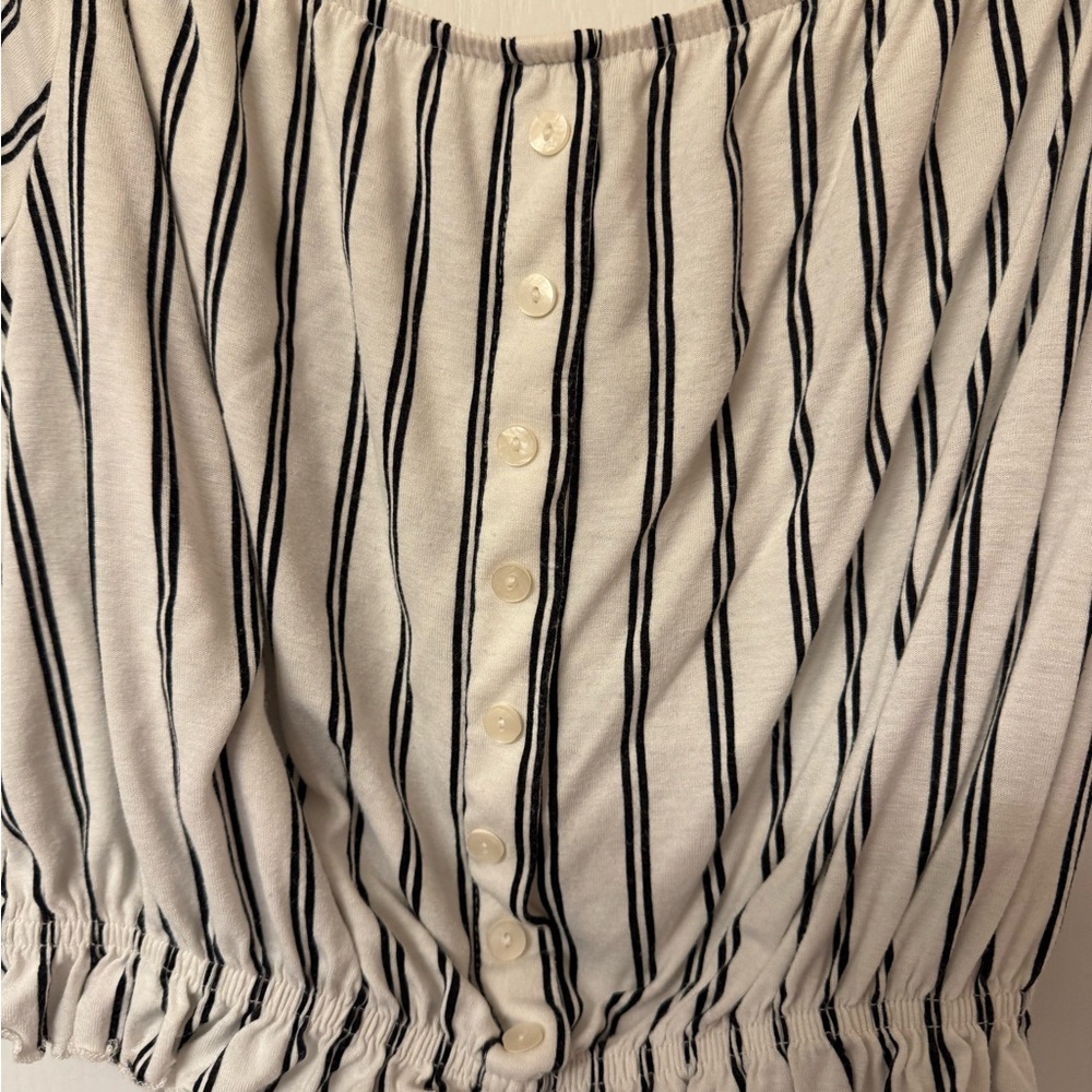 Striped Off-Shoulder Top - Picture 2 of 5